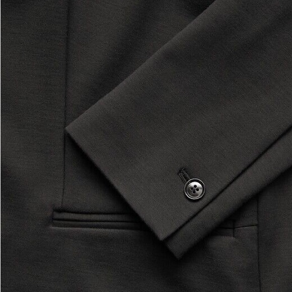 Banana Republic Unstructured Stretch Ponte Blazer in Black 4 - Picture 6 of 16